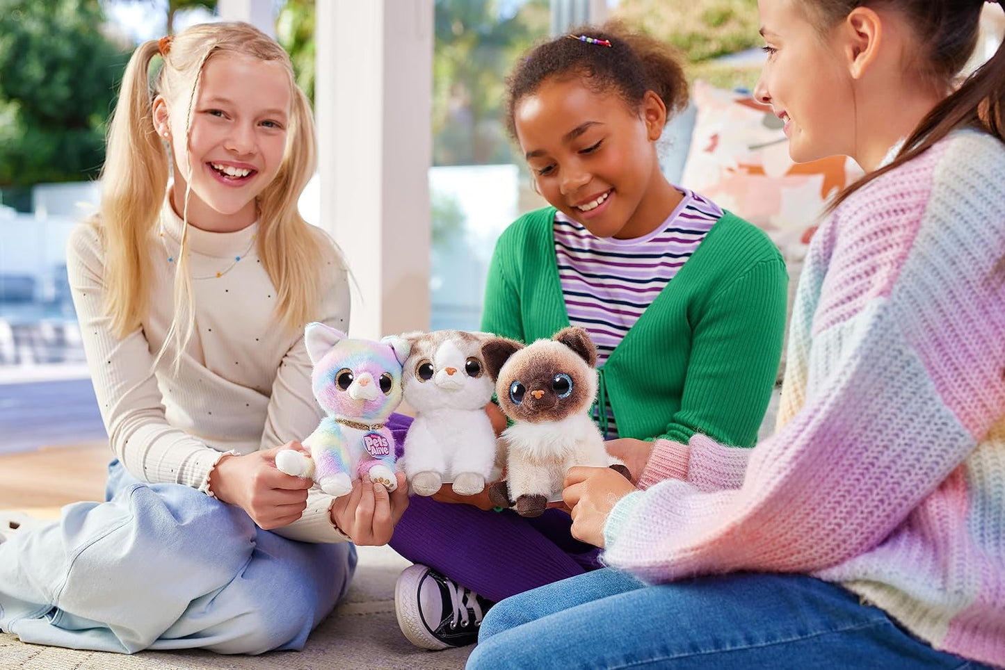 Pets Alive Smitten Kittens Lucky, Gatinho de Pelúcia Surpresa, Pelúcias Ultra Macias, Brinquedos Interativos para Animais de Estimação, Gatinho de Estimação Eletrônico, Idades 3+ (Lucky)