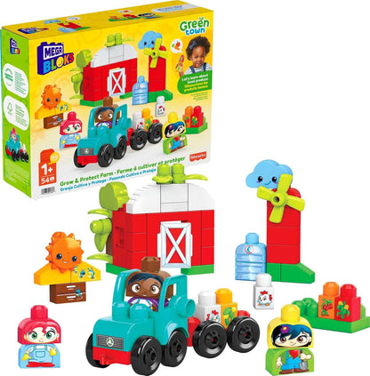 MEGA BLOKS Blocos de construção infantis Fisher-Price, classificação e reciclagem de cidade verde