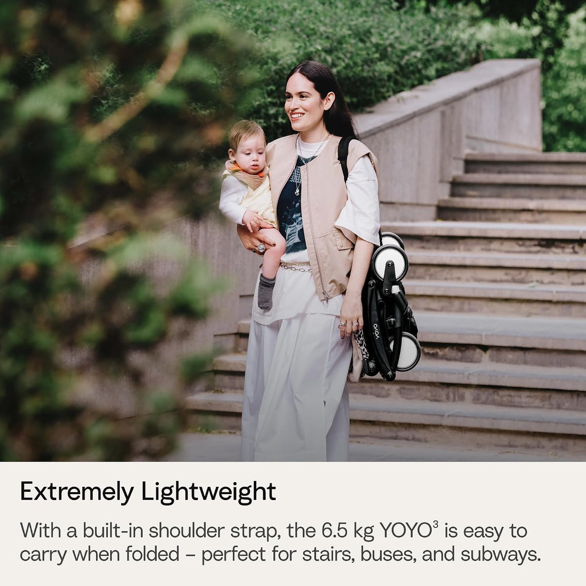 Stokke Carrinho YOYO3 – Compacto, Dobrável e Leve (a partir dos 6 meses) – Preto