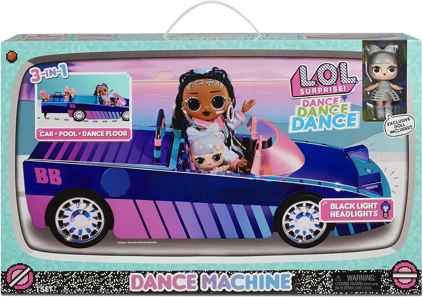 L.O.L. Surprise City Cruiser - Carro esportivo rosa e roxo com recursos fabulosos e uma boneca exclusiva BEEPS - Ótimo para crianças de 4 anos ou mais