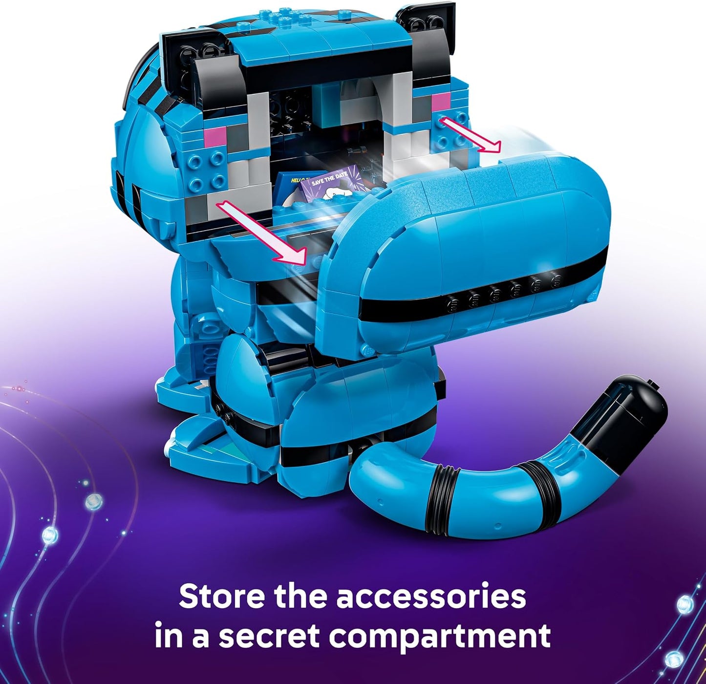 LEGO K-Pop Demon Hunters – Derpy Tiger e Sussie Bird – Brinquedo K-Pop com 2 figuras de animais e vaso de flores – Decoração para quarto infantil – Presente musical para meninas e meninos a partir de 9 anos e fãs de filmes – 72537