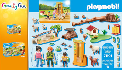 Playmobil 71191 Zoológico Familiar para Brincar com Animais, Conjunto de Brinquedo com Animais, Diversão e Imaginação para Crianças a partir de 4 Anos