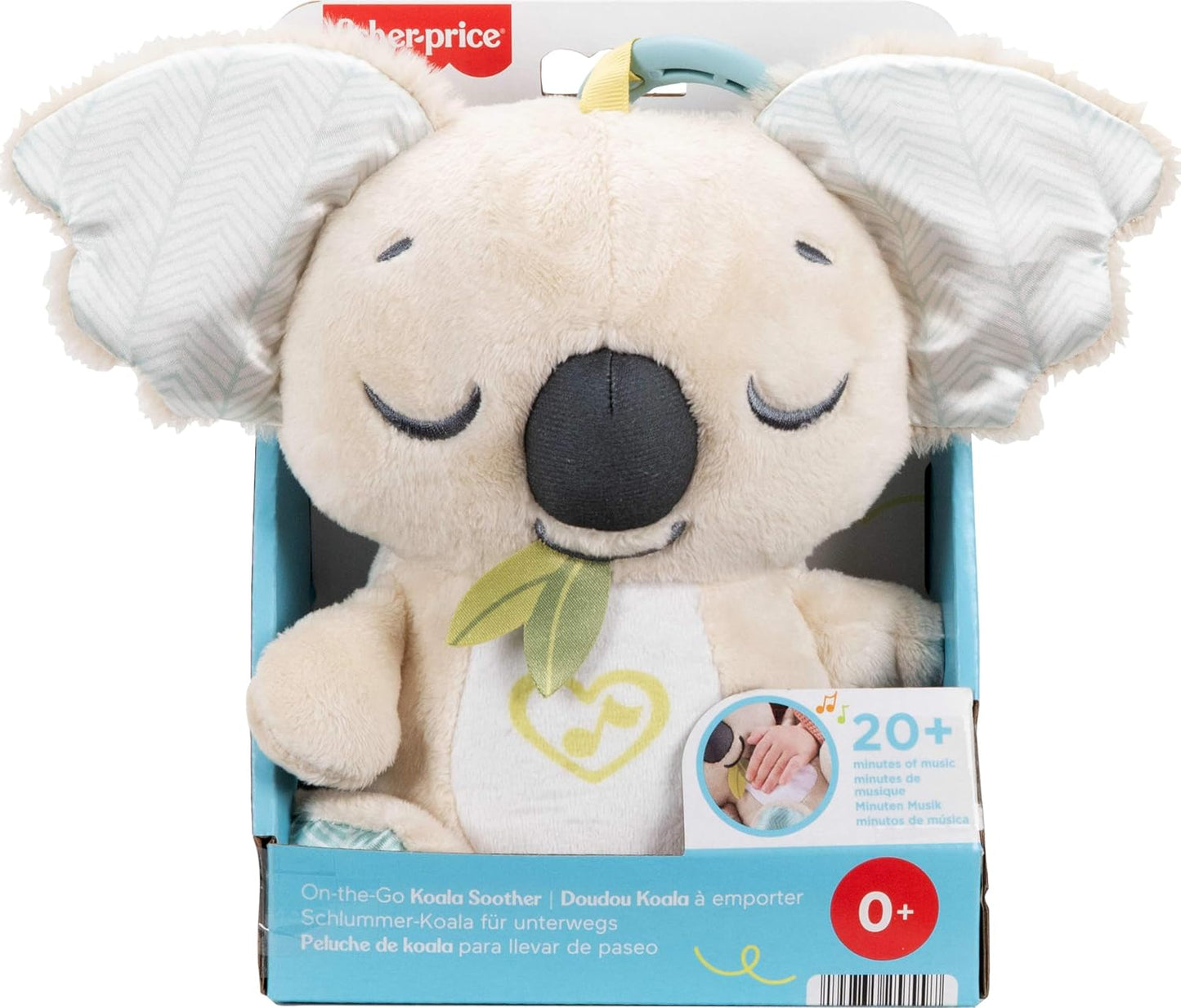 Brinquedo portátil para bebês Fisher-Price, Koala Calmante, com som, ruído branco e música, ideal para recém-nascidos a partir de 0 meses (JBD65)