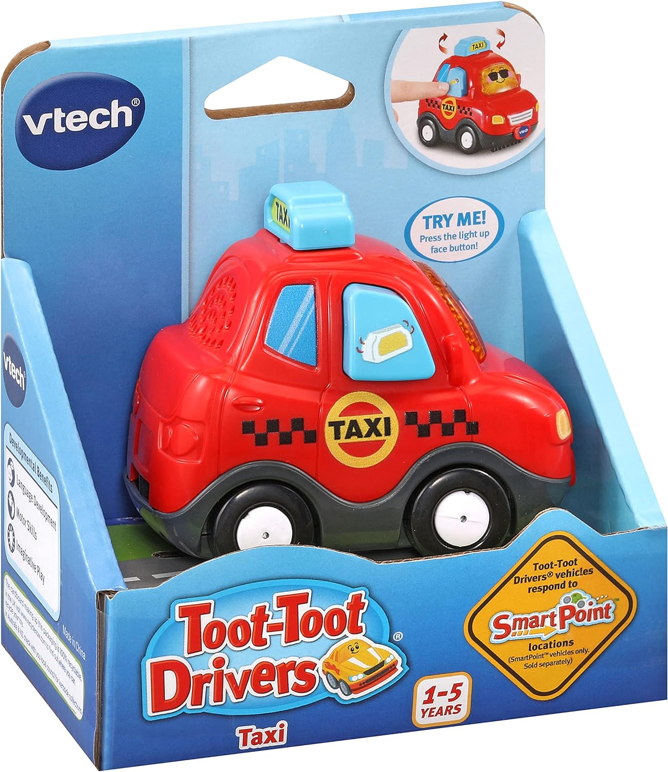 VTech Toot-Toot Drivers Convertible, Coche de Juguete para 1 año, Vehículo de simulación con Luces y Sonidos, Juguete Interactivo para niños pequeños de 12 Meses, 2, 3, 4+, versión en inglés
