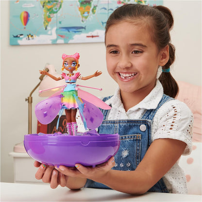 HATCHIMALS Pixies, Crystal Flyers Rainbow Glitter Idol Magical Flying Toy Doll Lights, brinquedos infantis para meninas de 6 anos ou mais