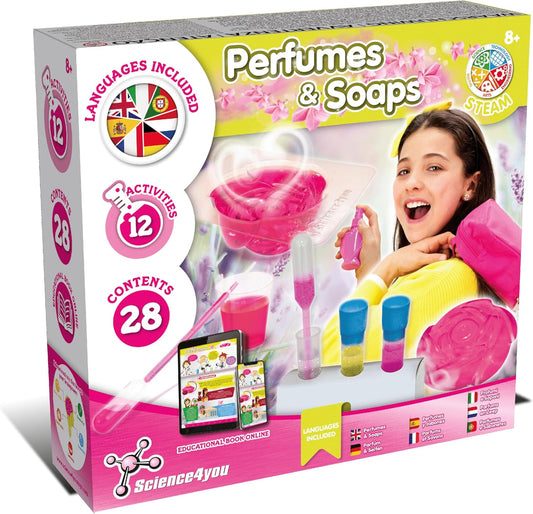 Science4you Bombas de banho para crianças +8 – Faça suas próprias bombas de banho, Perfumes e sabonetes Science4you para crianças - Fabricação de perfumes e sabonetes, Kit de fábrica de velas Science4you para crianças