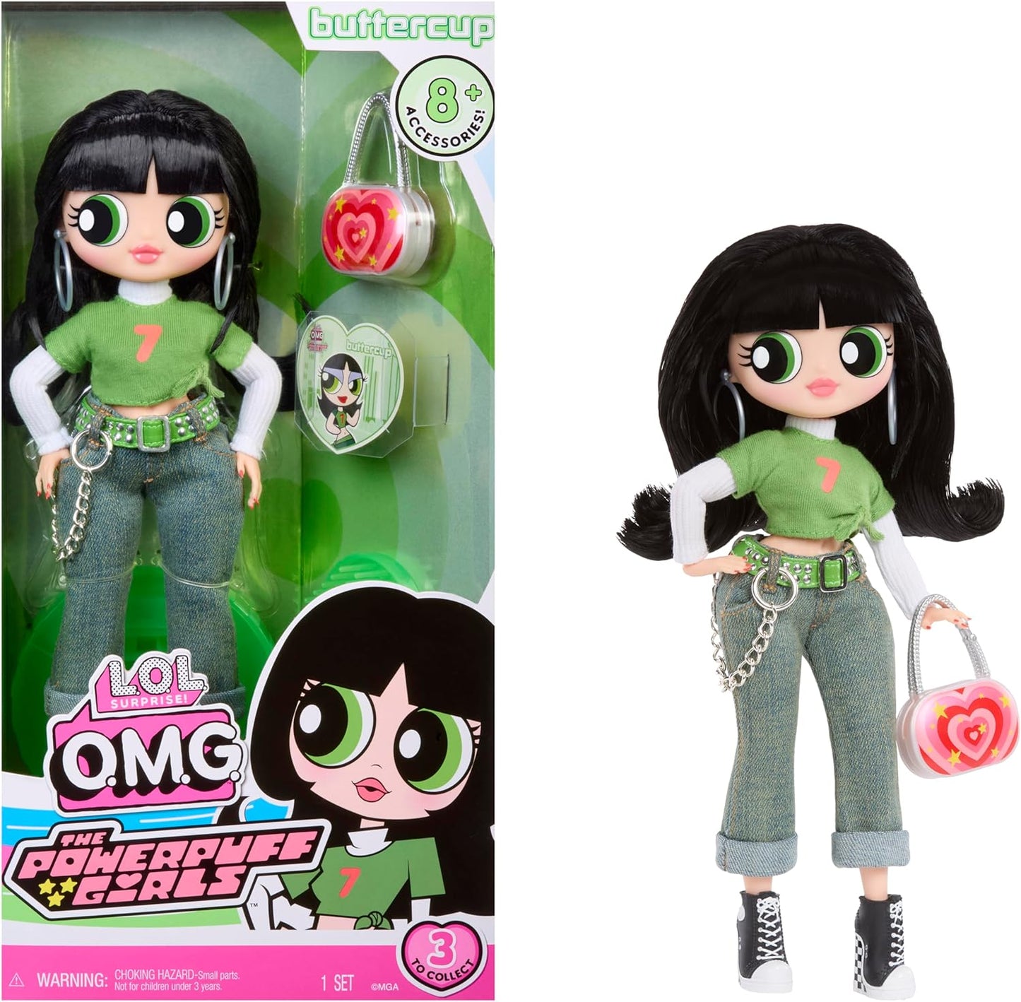 L.O.L. Surprise! OMG As Meninas Superpoderosas - Florzinha - Inclui 1 boneca fashion, vem com roupa e acessórios, colecione as 3, verde