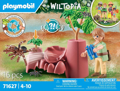 Playmobil 71627 Wiltopia: Spider Rocks, incluindo uma tarântula e duas pequenas aranhas, feitas de mais de 80% de material reciclado e de base biológica, conjuntos de jogos detalhados adequados para crianças a partir de 4 anos