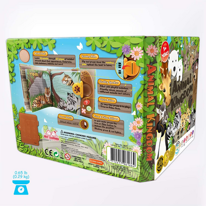 BEST LEARNING Leitor de livros Animal Kingdom - Brinquedo educacional de som falante para aprender sobre animais com jogos de perguntas para crianças de 3 a 8 anos