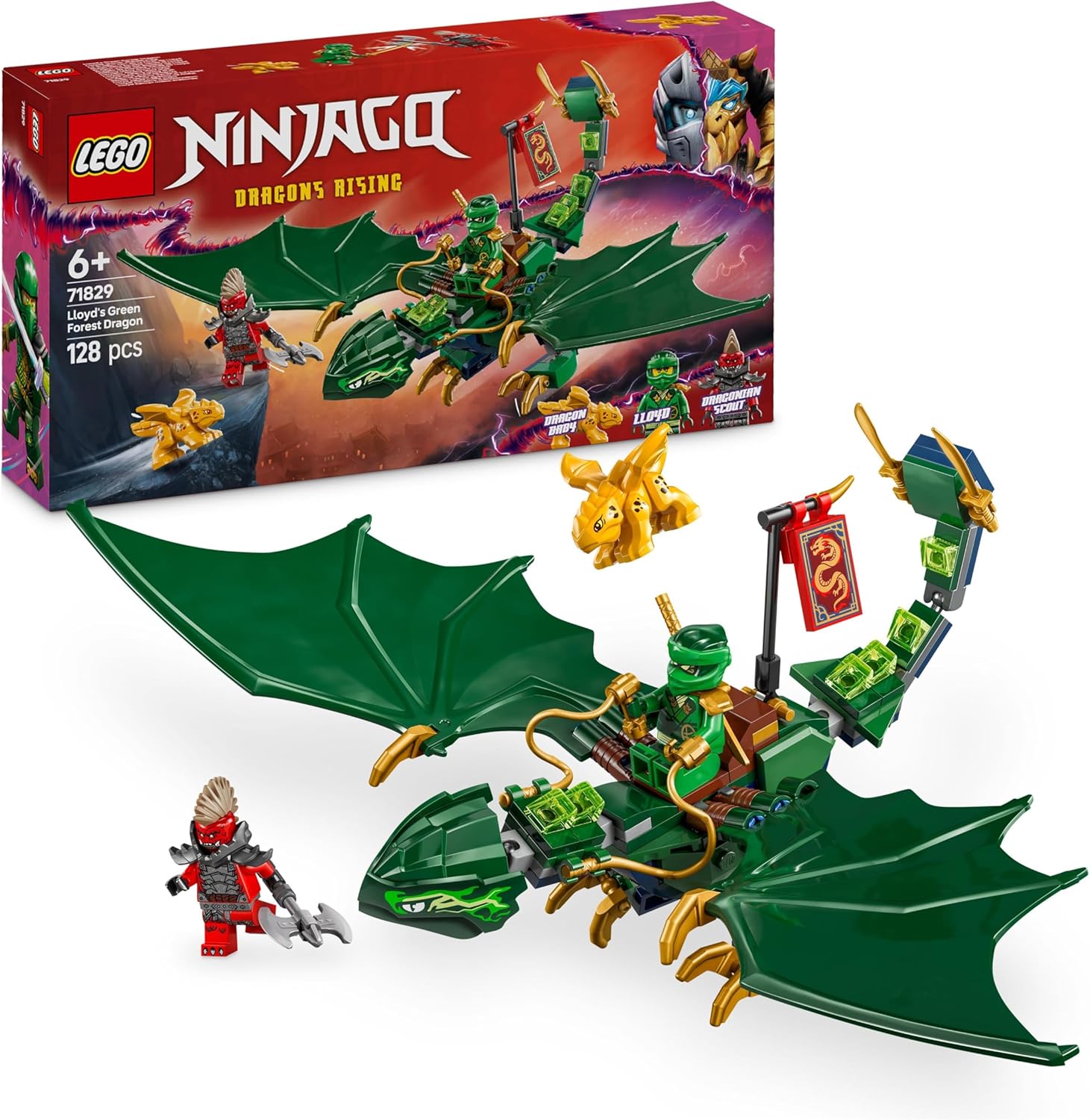 LEGO NINJAGO Figura do dragão da floresta verde de Lloyd - brinquedo d