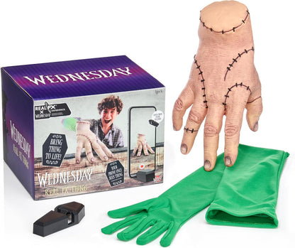 UAU! COISAS Wednesday Real FX Thing | Inclui aplicativo de efeitos especiais no estilo Hollywood | Wednesday Addams Role Play e Dress Up Halloween e acessórios de fantasia | Para fãs da série Wednesday da Netflix