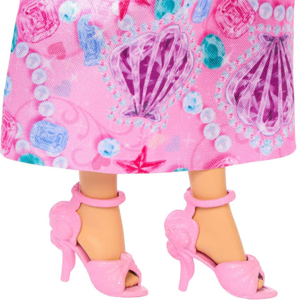 Mattel Boneca Disney Princess Ariel Surprise Fashion e Acessórios | 8 Surpresas, incluindo caixa com joia em formato de coração, anel para a criança e 9 peças para brincar; inspirada no filme A Pequena Sereia, JHL49