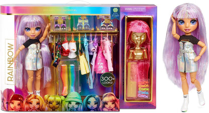 Rainbow High Fashion Studio - Boneca exclusiva com roupas, acessórios e 2 perucas brilhantes - Crie mais de 300 looks