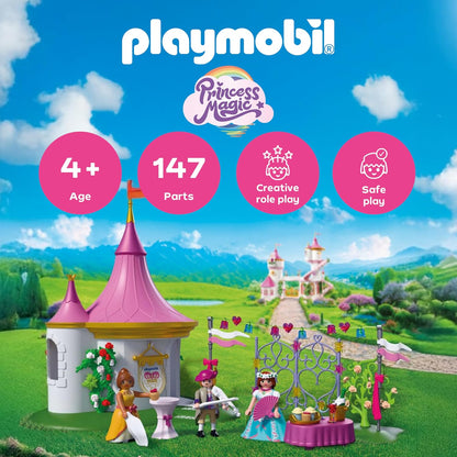 Playmobil | Princesa | Baile de Máscaras no Pavilhão | 3 Bonecos com Pavilhão e Buffet | Estimula a Criatividade | Brinquedo de Princesa para Maiores de 4 Anos | 72052