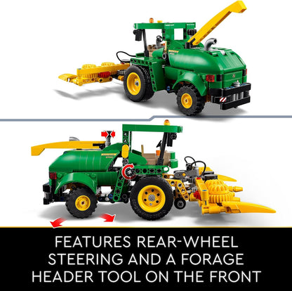LEGO Colheitadeira de forragem Technic John Deere 9700, brinquedo de trator para crianças, conjunto de fazenda, kit de construção de modelo de veículo com funções realistas para brincadeiras imaginativas, presente para meninos