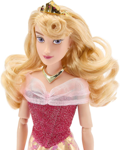 Disney Boneca Clássica Aurora Oficial da Store, A Bela Adormecida, 30 cm