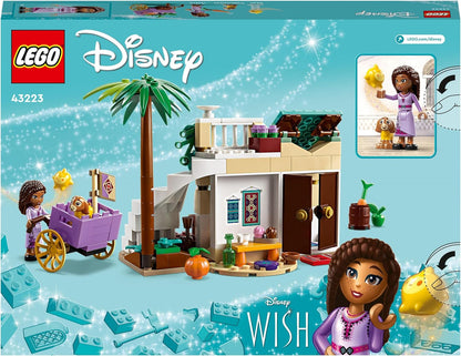 LEGO 43223 Disney Wish Asha en la Ciudad de las Rosas, Set de Película Wish con Minimuñeca Asha, Juguete de Cabra Valentino y Muñecas Estrella, Regalo para Niños, Niñas y Niños a partir de 6 años