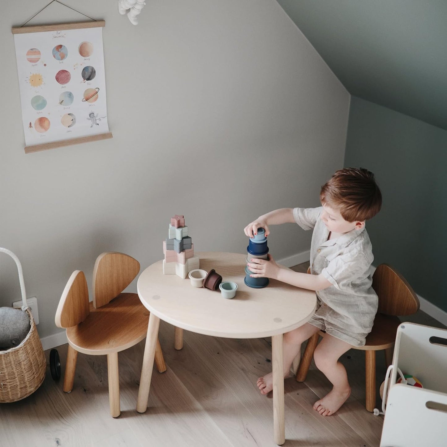 Mushie Copos Empilháveis | Brinquedo Educativo para Bebês e Crianças a partir de 6 Meses | Brinquedo de Encaixe de Formas para Desenvolvimento e Atividade Inicial | Promove Aprendizagem, Classificação e Habilidades Motoras |