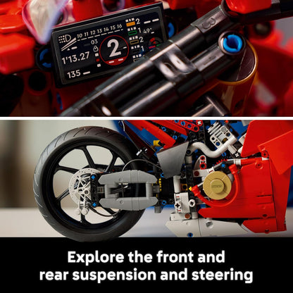 LEGO Technic Ducati Panigale V4 S - Conjunto de Construção para Adultos (18+) - Presente para Fãs de Motocicletas - 42202