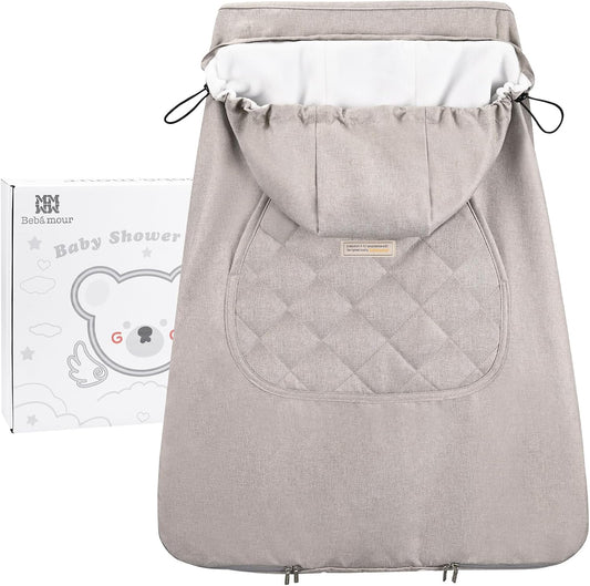 Bebear Capa de inverno para canguru, capa universal com capuz para canguru, adequada para todas as estações, cáqui.