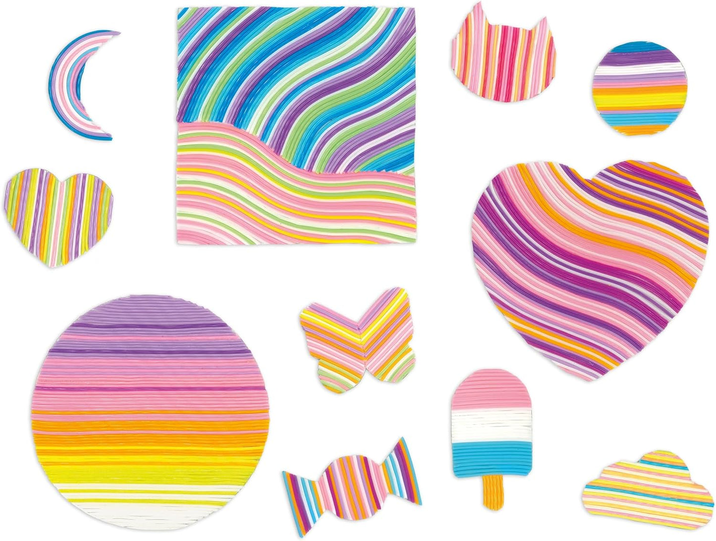 Janod - Les Ateliers Déco - Decorações escabrosas para criar - 3 quadros e 8 adesivos - Kit de lazer criativo infantil - A partir de 8 anos