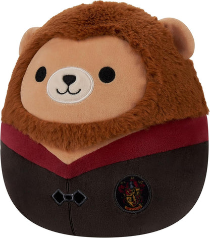 Jazwares Squishmallows Original “Harry Potter” Leão da Grifinória de 20 cm com Vestes de Hogwarts - Pelúcia Oficial Ultramacia