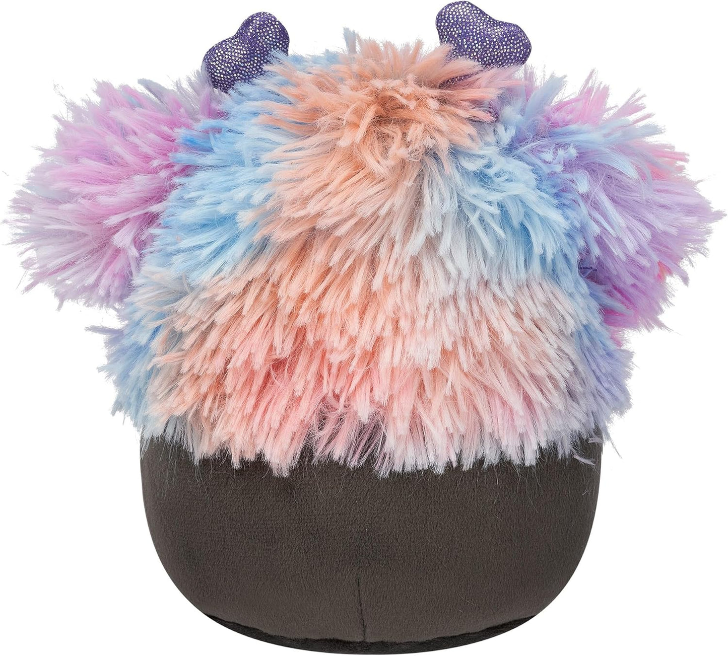 Squishmallows Original 7,5 polegadas Frumpy the Goth Black Bigfoot usando faixa de cabeça de coração de pelúcia para dia dos namorados