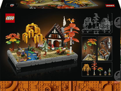 LEGO Icons Jardim de Outono - Conjunto de Construção em Miniatura para Adultos - Kit de Modelo para Exibição com Casa, 4 Árvores, Figuras de Animais e Flores - Decoração de Quarto DIY - Ideia de Presente - 11372