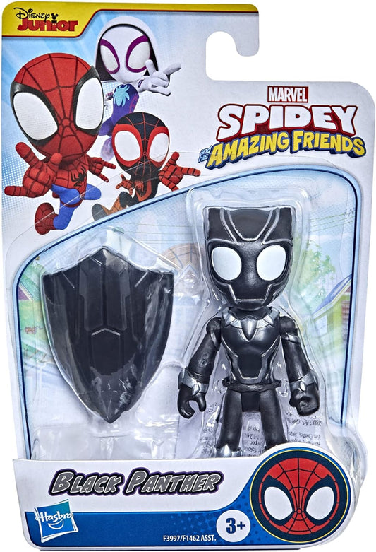 SPIDEY Y SUS INCREÍBLES AMIGOS Marvel Black Panther Hero Figura de juguete, figura de acción y 1 accesorio, niños de 3 años en adelante