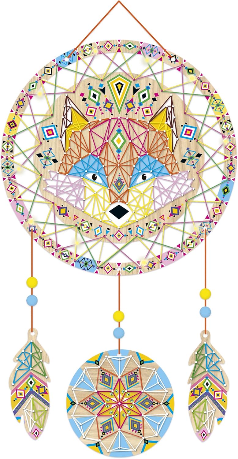 Janod - Caça-abelhas iluminado para criar e pendurar - Cordão - Pilhas incluídas - Les Ateliers Déco - Faça você mesmo - Kit de lazer criativo para crianças - Motricidade fina e concentração - A partir de 8 anos - J09161