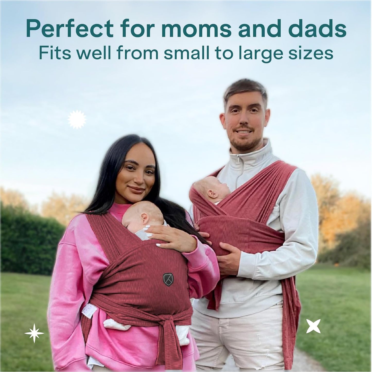 Koala Babycare Canguru para Bebê - Fácil de Usar - Suporte Ergonômico Certificado - Canguru Elástico Multiuso Adequado para Bebês de até 9 kg - Canguru para Bebê