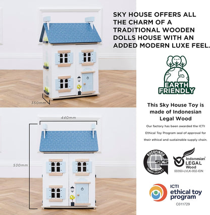 Le Toy Van Casa de Bonecas de Madeira - Casa de bonecas Sky 3+ anos