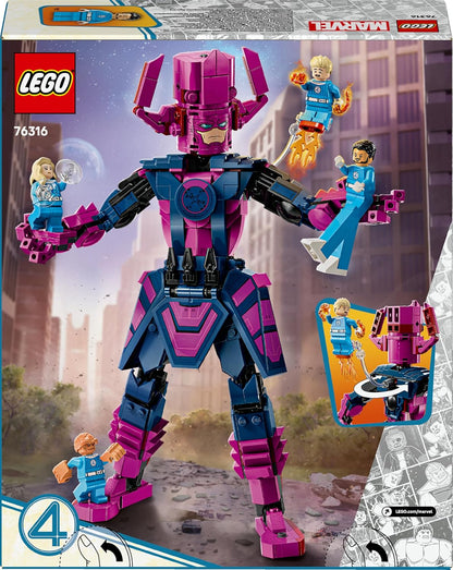 LEGO Marvel Quarteto Fantástico vs. Galactus - Brinquedo de Construção com Minifiguras Reed Richards, Mulher Invisível, O Coisa e Tocha Humana - Conjunto de Filmes para Meninos e Meninas a partir de 9 Anos - 76316