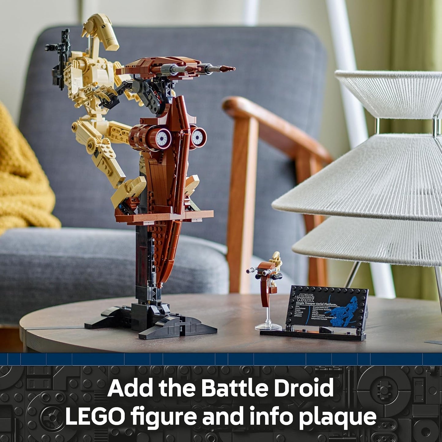 LEGO Star Wars 75428 Droide de Batalha com Speeder STAP - Brinquedo de Construção e Exibição - Presente Colecionável para Meninos a partir de 12 Anos, Adolescentes e Fãs de A Ameaça Fantasma