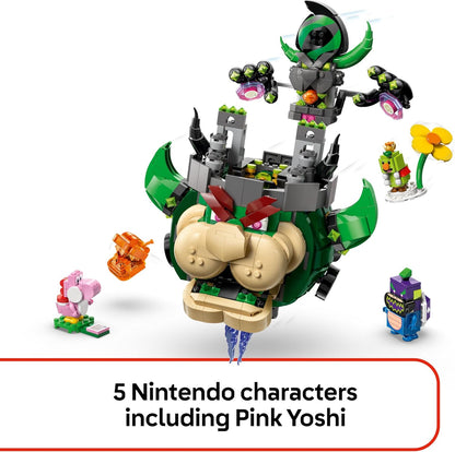 LEGO Super Mario Príncipe Florian e Castelo Bowser - Brinquedo interativo com 4 figuras, incluindo Yoshi rosa, e um suporte para brincar e exibir - Presente perfeito para crianças a partir de 9 anos - 72042