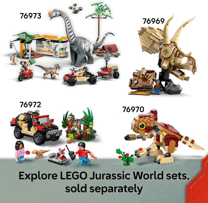 LEGO Jurassic World Spinosaurus e Quetzalcoatlus Missão Aérea - Inclui 2 figuras de dinossauros, caminhão e helicóptero de brinquedo, além de 4 minifiguras - Presente de dinossauros para meninos e meninas a partir de 8 anos - 76976