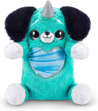 Rainbocorns Puppycorn Rescue Surprise, Peaches the Sausage - Pelúcia colecionável - Mais de 12 surpresas, coração destacável, adesivos, slime de seringa, idades 3+ (Salsicha)