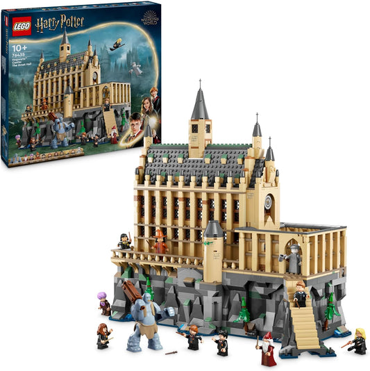 LEGO Castelo de Hogwarts de Harry Potter: conjunto do grande salão, conjunto de brinquedos colecionáveis para crianças, meninos e meninas, com 11 minifiguras incl. Hermione Granger e Ron Weasley, Presente do Mundo Mágico para Fãs 76435