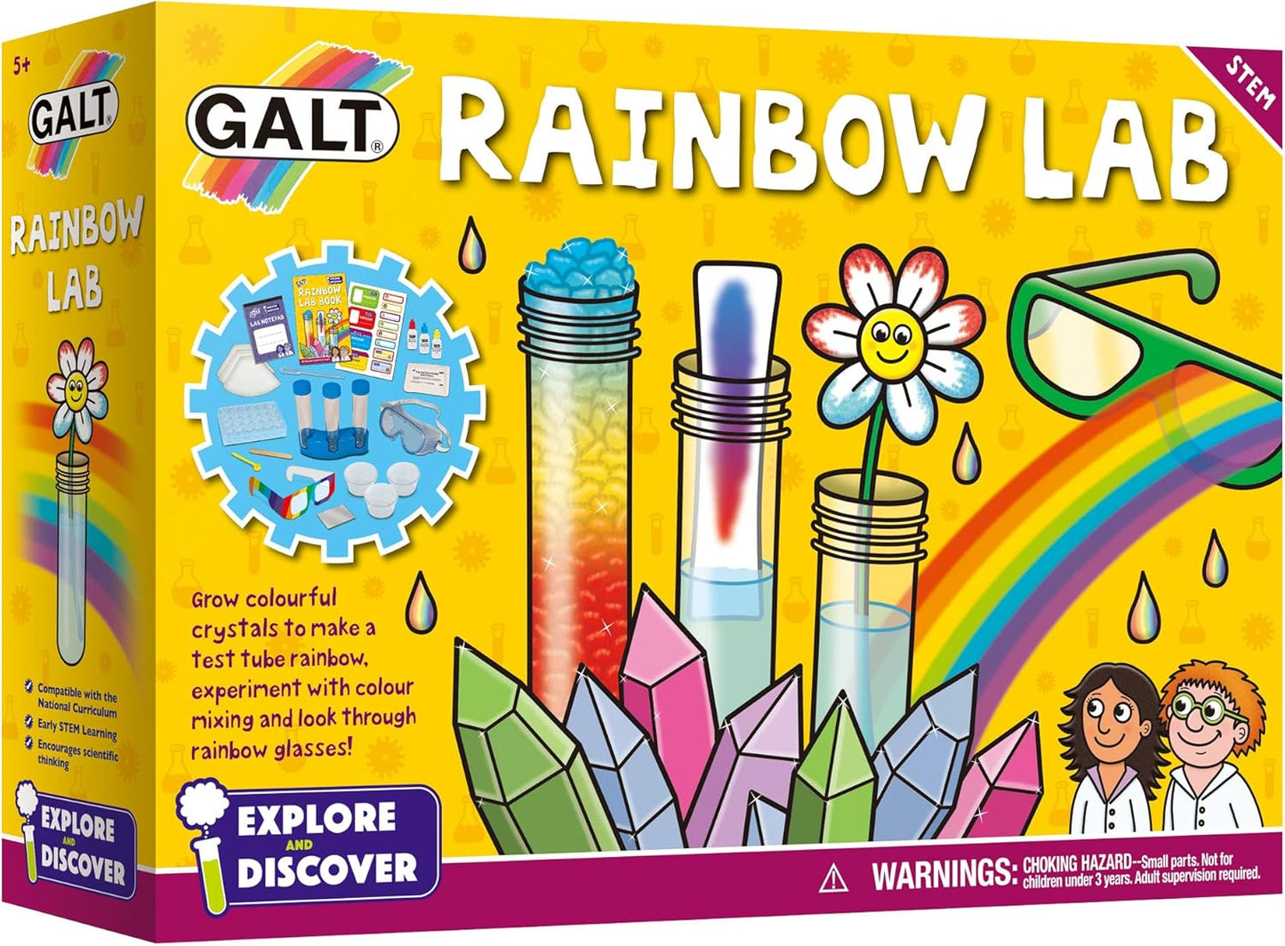 Galt Toys, Laboratório de Ciências, Kit de Ciências para Crianças, a partir de 6 anos e Brinquedos, Laboratório Arco-Íris, Kit de Ciências para Crianças, a partir de 5 anos