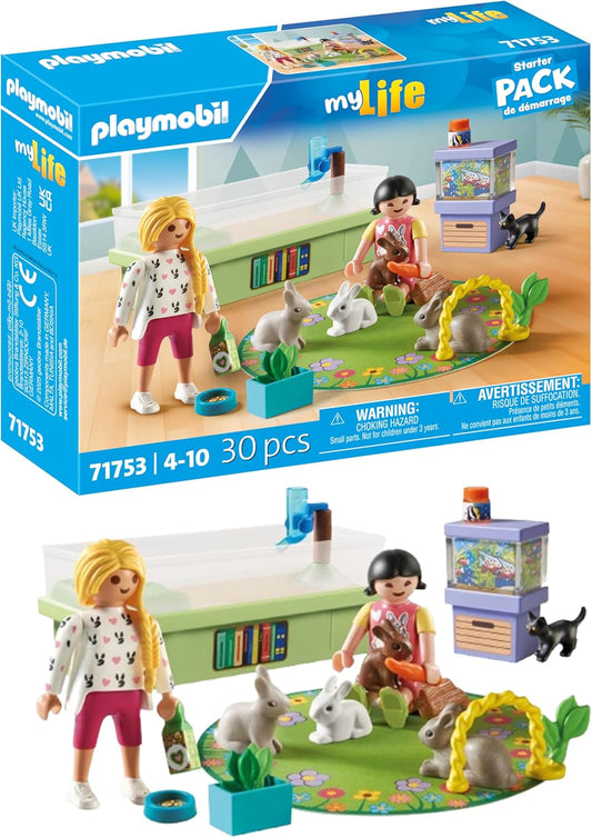 Playmobil | Minha Vida | Família com Coelhos | Figuras de Animais | Brinquedos para Crianças a partir de 4 anos | 71753