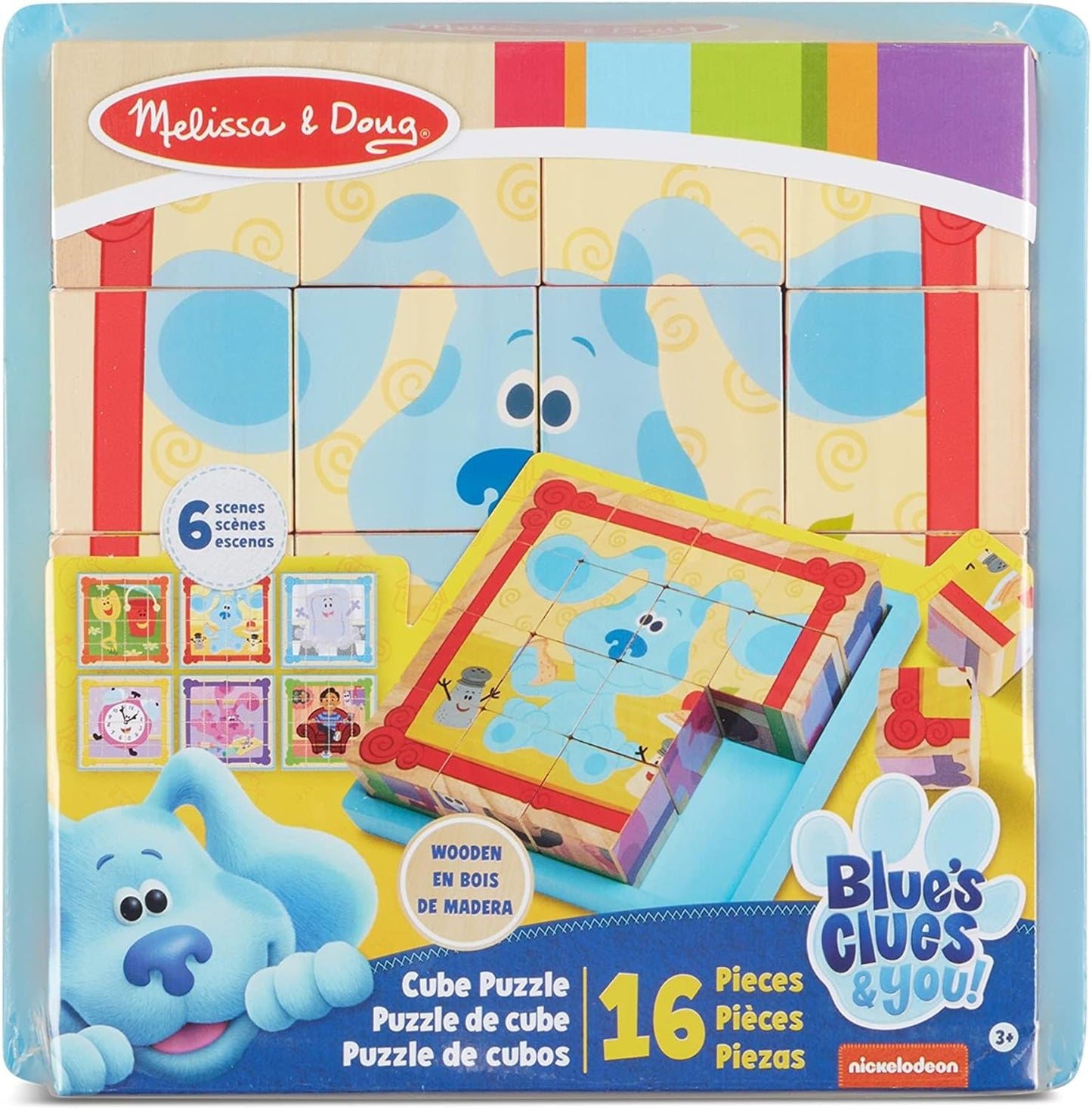Melissa & Doug As pistas de Blue e você! Quebra-cabeça robusto de madeira - alfabeto