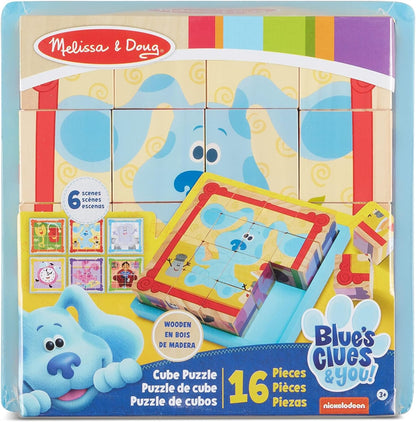 Melissa & Doug As pistas de Blue e você! Quebra-cabeça robusto de madeira - alfabeto