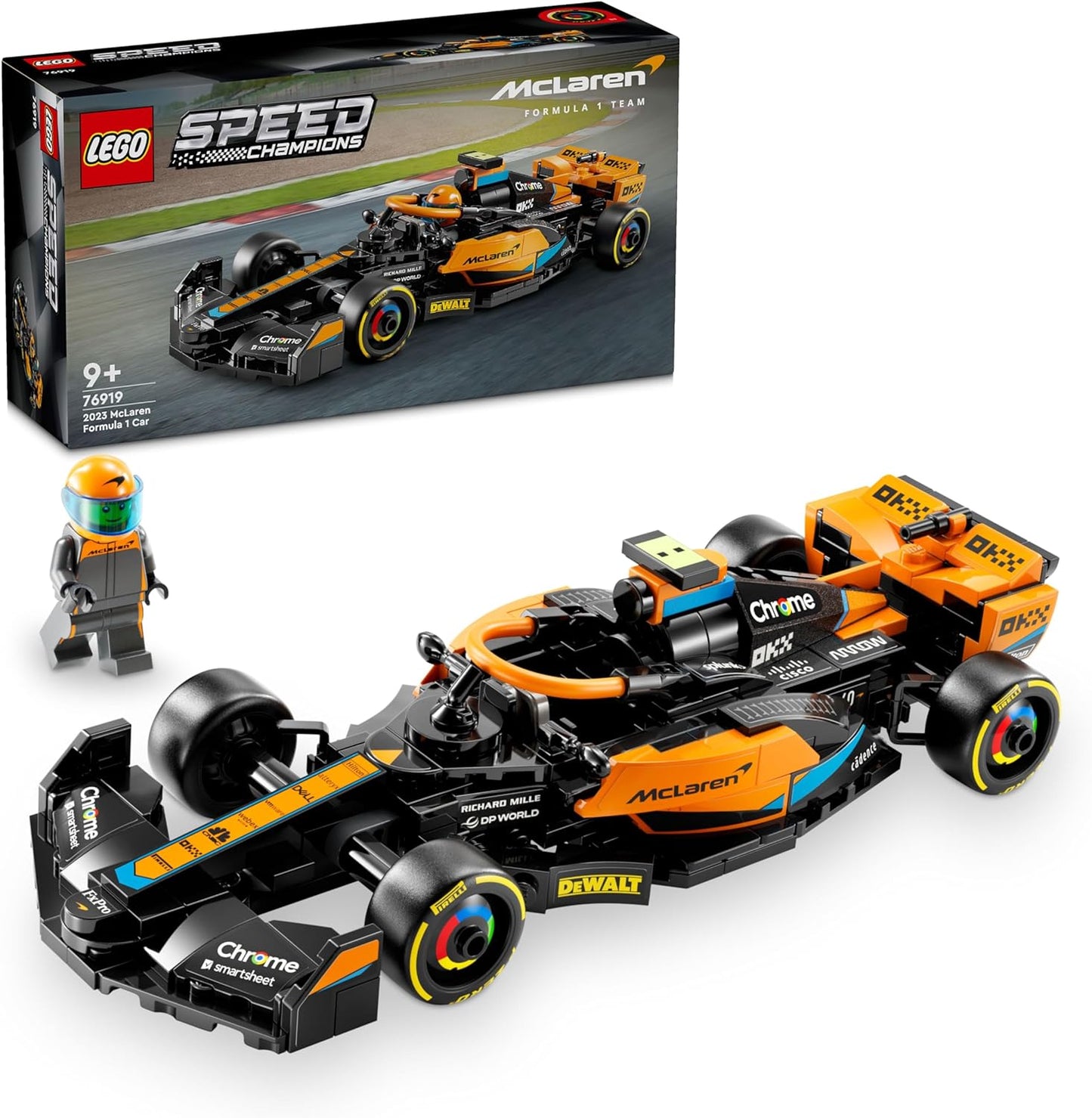LEGO 10330 Conjunto de veículos Icons McLaren MP4/4 e Ayrton Senna, Corrida F1