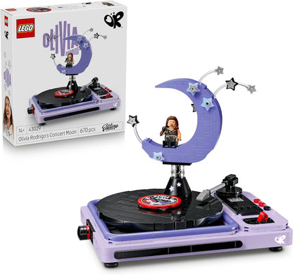 LEGO Edições "Concert Moon" da Olivia Rodrigo – Kit de Modelo de Toca-Discos com Disco de Vinil e Minifigura – Decoração para Quarto Infantil – Presente Musical para Adolescentes (Meninas e Meninos) e Fãs a partir de 14 Anos – 43029