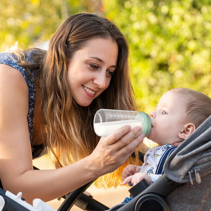 Momcozy Mamadeira Natural, Recipiente para Leite Materno de 300ml com Gargalo Largo, Garrafa para Armazenar Leite Materno na Geladeira e Bolsa Térmica para Leite Materno Momcozy, Garrafas Coletoras de Leite sem BPA,