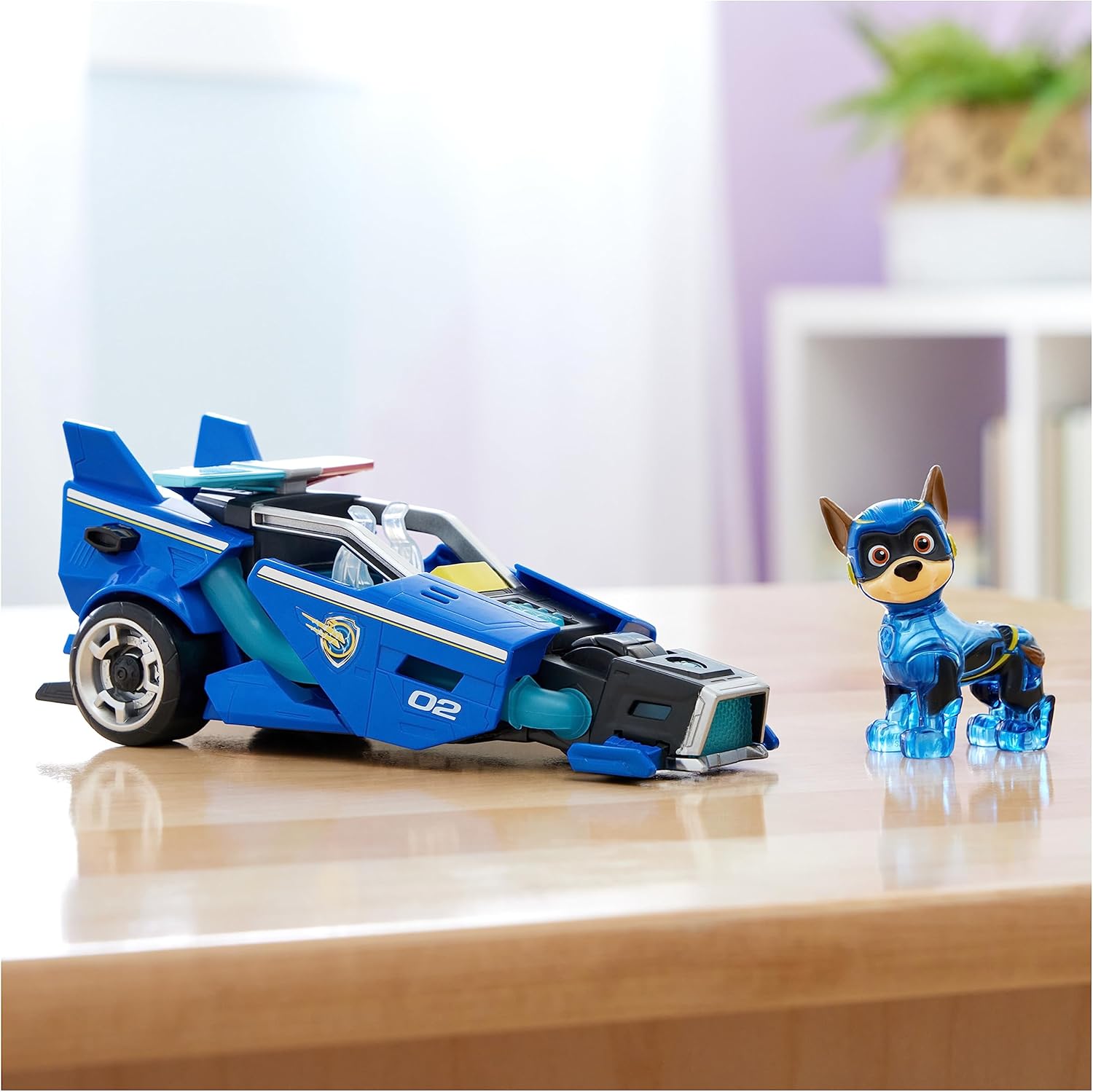 PAW Patrol: The Movie ミニカー PAW Patrol: The Mighty Movie Toy Car com Chase Mighty Pups boneco de a