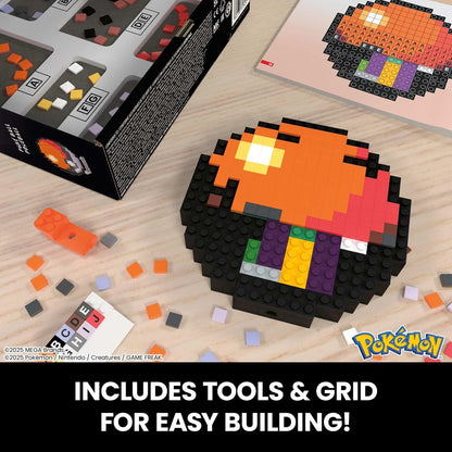 MEGA Brinquedo de Montar Pokémon com Figura de Ação, Pokébola com 381 Peças, 15 cm de Altura, para Colecionadores