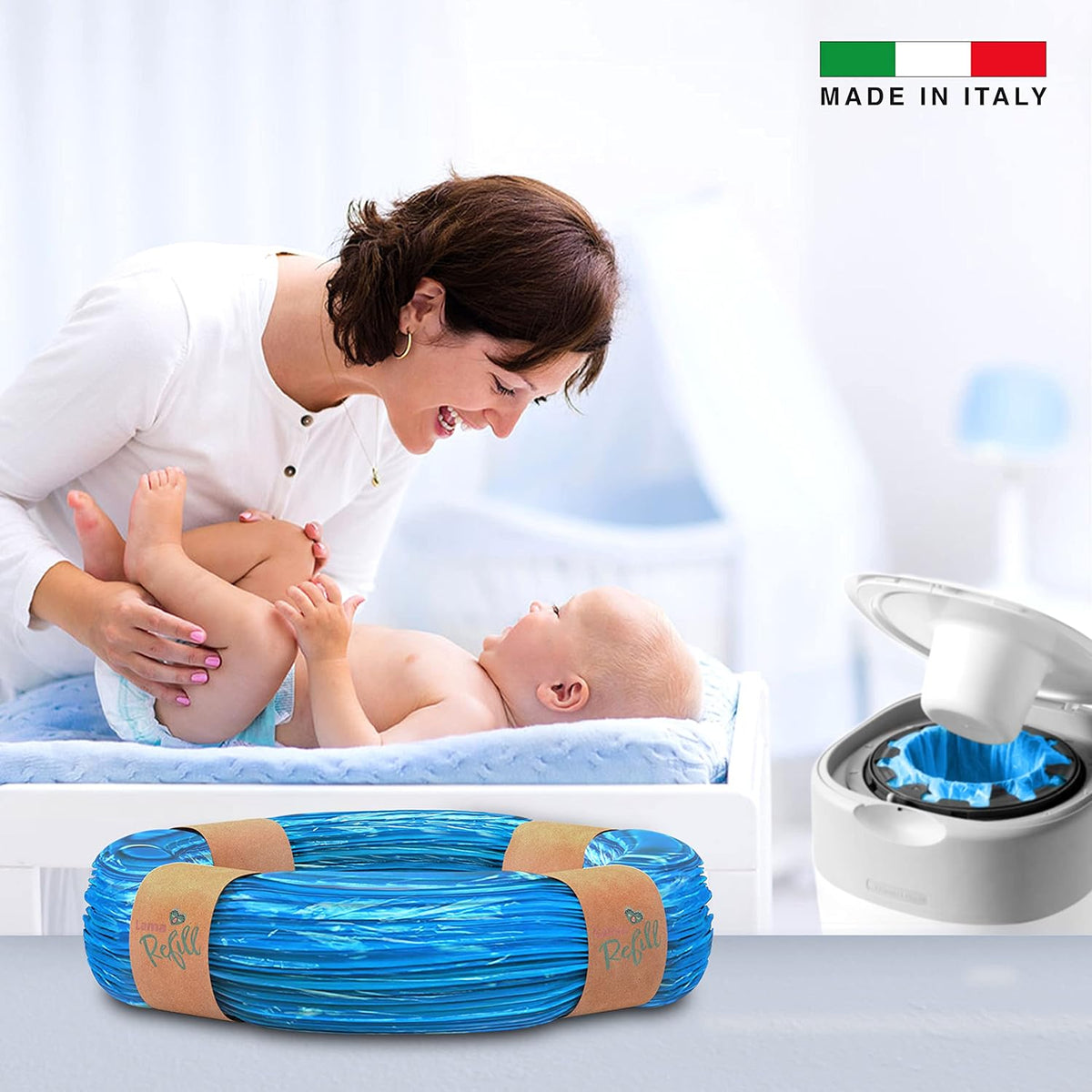 Sacos para fraldas compatíveis com refis para lixeiras de fraldas Tommee Tippee e Angelcare – Sacos de refil levemente perfumados (15)