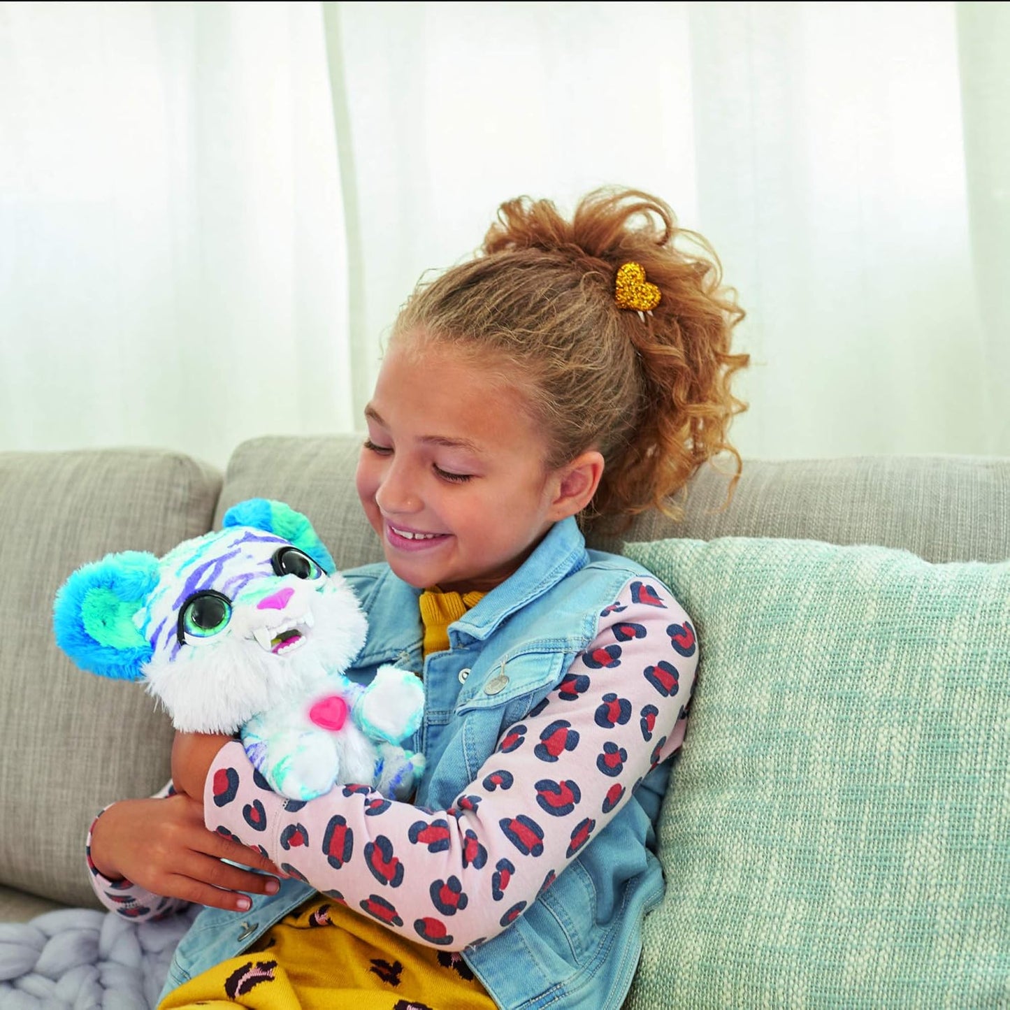 FurReal North the Sabretooth Kitty Juguete interactivo para mascotas, más de 35 combinaciones de sonido y movimiento, a partir de 4 años