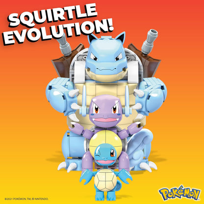 MEGA Conjunto de Montar Pokémon Evolução do Squirtle com 379 peças e peças especiais, brinquedo para crianças a partir de 8 anos, HDH93